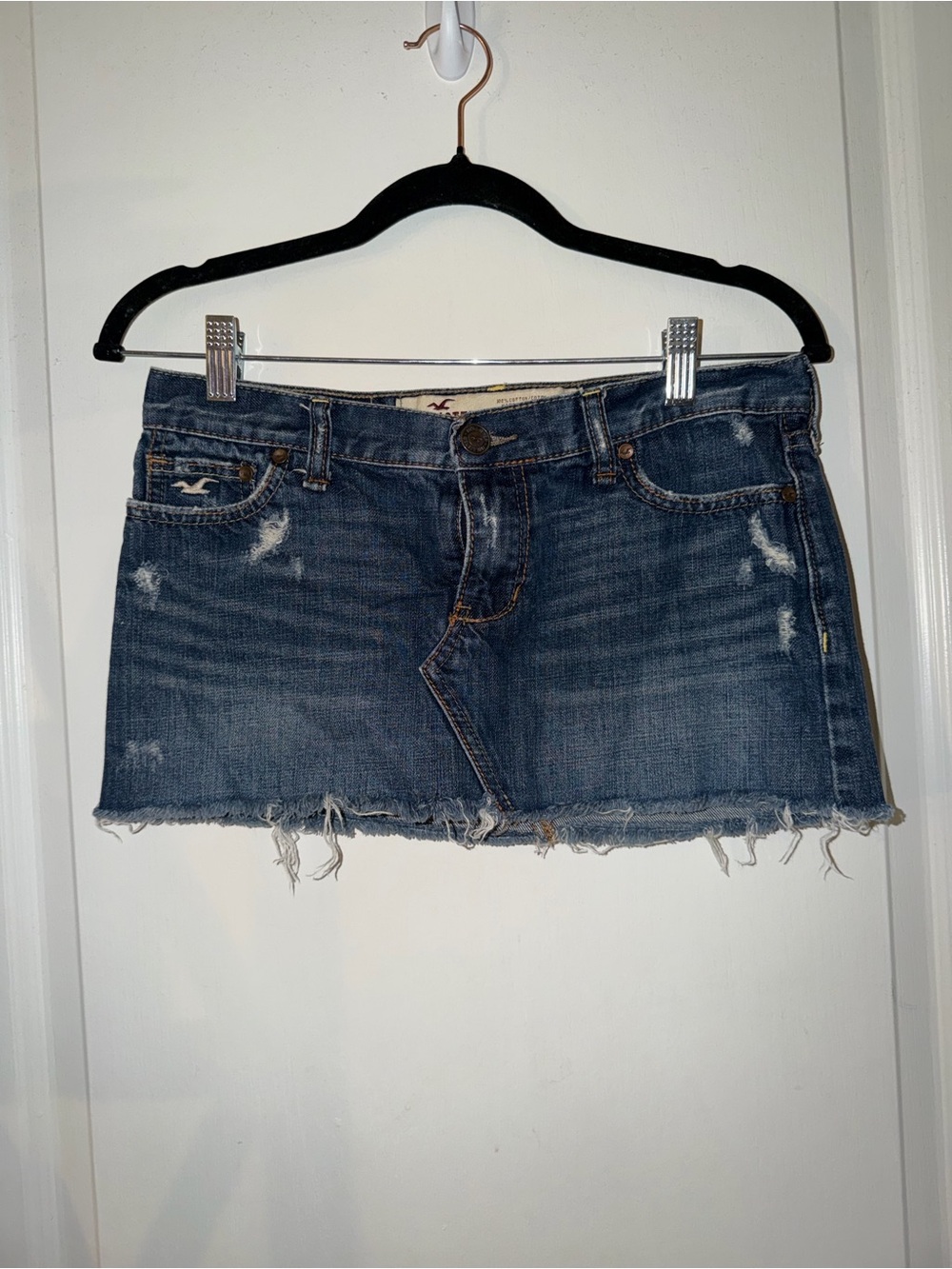 Hollister denim mini skirt